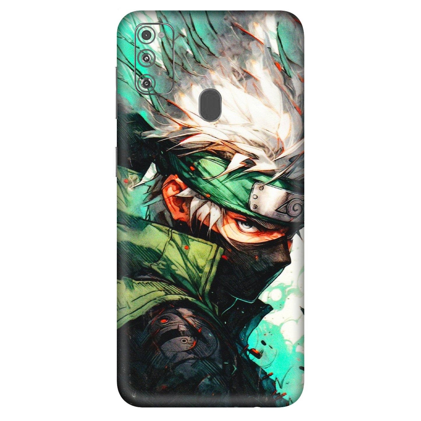Samsung M/F/Note/Flip and C Phone Skins (All Models) - Kakashi Side Profile - 3D Embossed Finish (L-249) Samsung Galaxy M30S