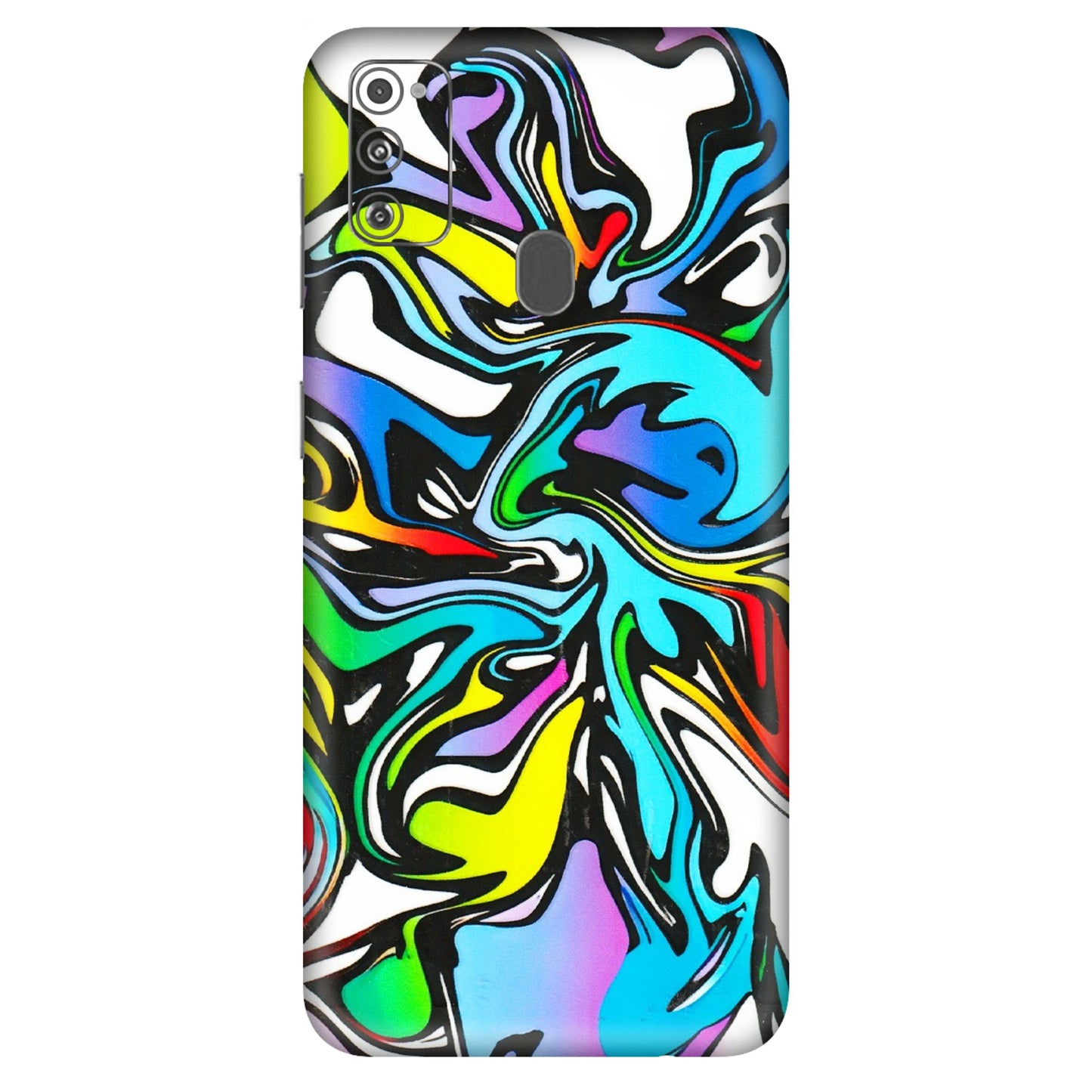 Samsung M/F/Note/Flip and C Phone Skins (All Models) - Abstract Colour Paints - 3D Embossed Finish (L-271) Samsung Galaxy M30S