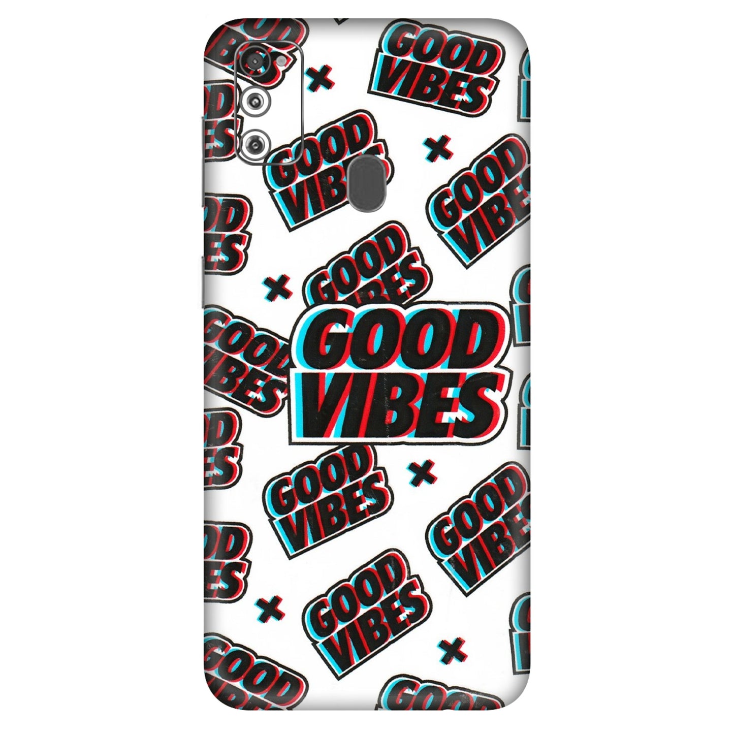 Samsung M/F/Note/Flip and C Phone Skins (All Models) - Good Vibes - 3D Embossed Finish (L-282) Samsung Galaxy M30S