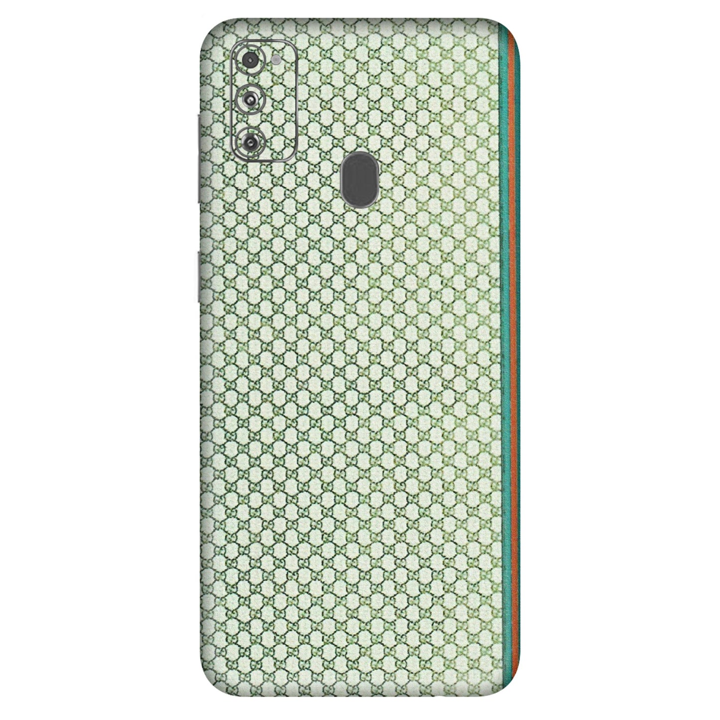 Samsung M/F/Note/Flip and C Phone Skins (All Models) - Gucci Fabric Pattern - 3D Embossed Finish (L-73) Samsung Galaxy M30S