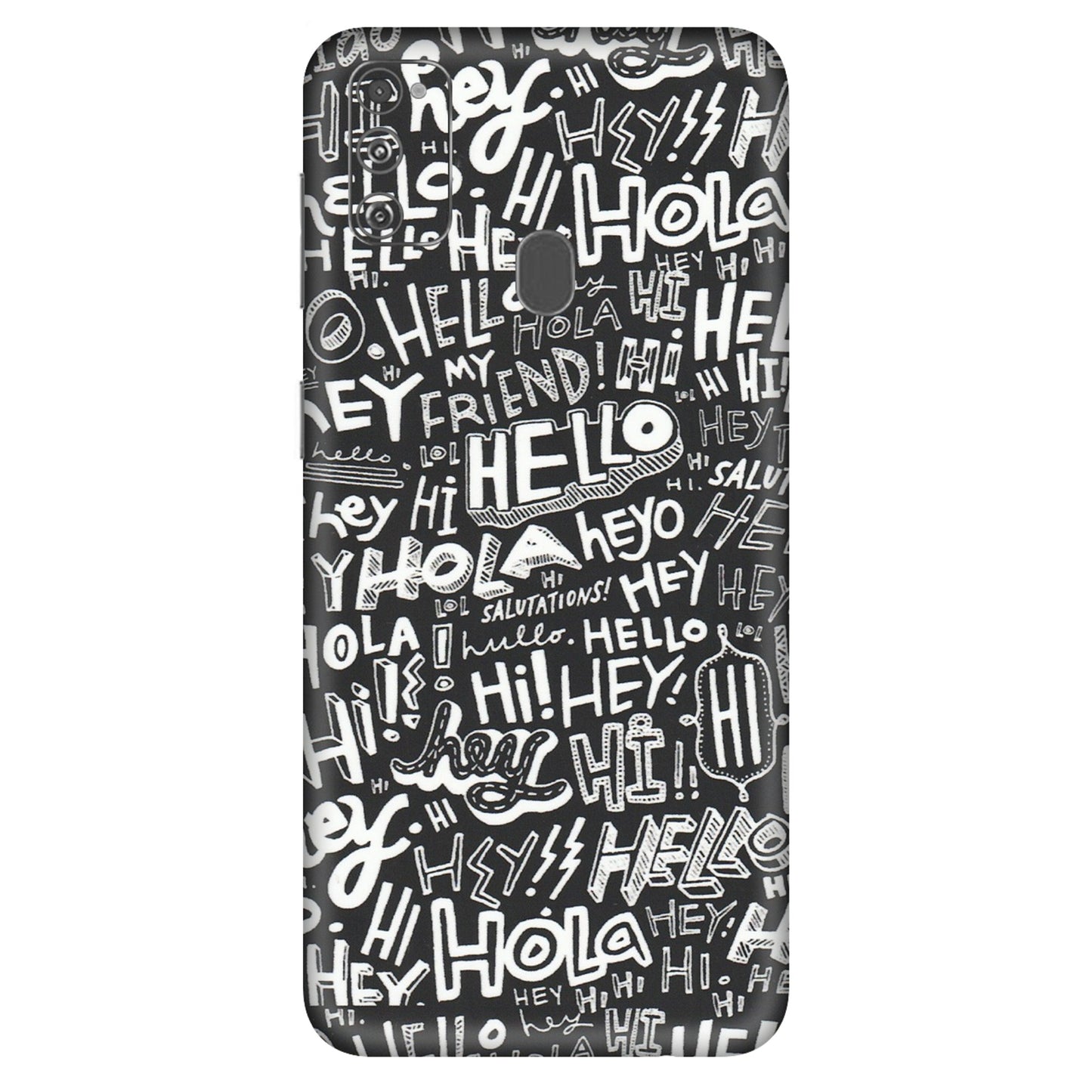 Samsung M/F/Note/Flip and C Phone Skins (All Models) - Hi Hello Doodles - Matte Finish (M-25) Samsung Galaxy M30S