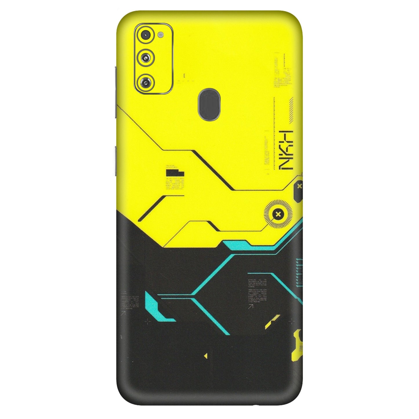 Samsung M/F/Note/Flip and C Phone Skins (All Models) - Black Yellow Technica - Matte Finish (M-53) Samsung Galaxy M30S