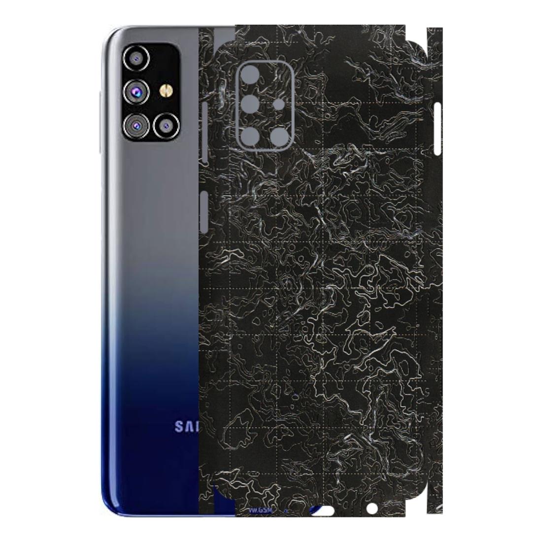 Samsung M/F/Note/Flip and C Phone Skins (All Models) - Black map Texture - 3D Embossed Finish (L-201) Samsung Galaxy M31s