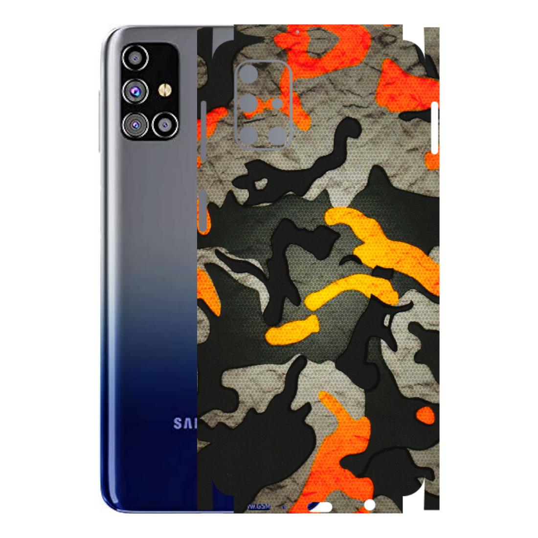 Samsung M/F/Note/Flip and C Phone Skins (All Models) - Orange Camouflage - 3D Embossed Finish (L-204) Samsung Galaxy M31s