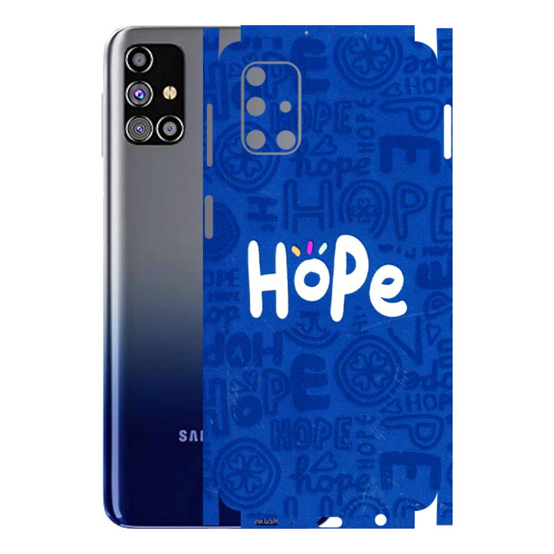 Samsung M/F/Note/Flip and C Phone Skins (All Models) - Hope Doodles Blue - 3D Embossed Finish (L-43) Samsung Galaxy M31s