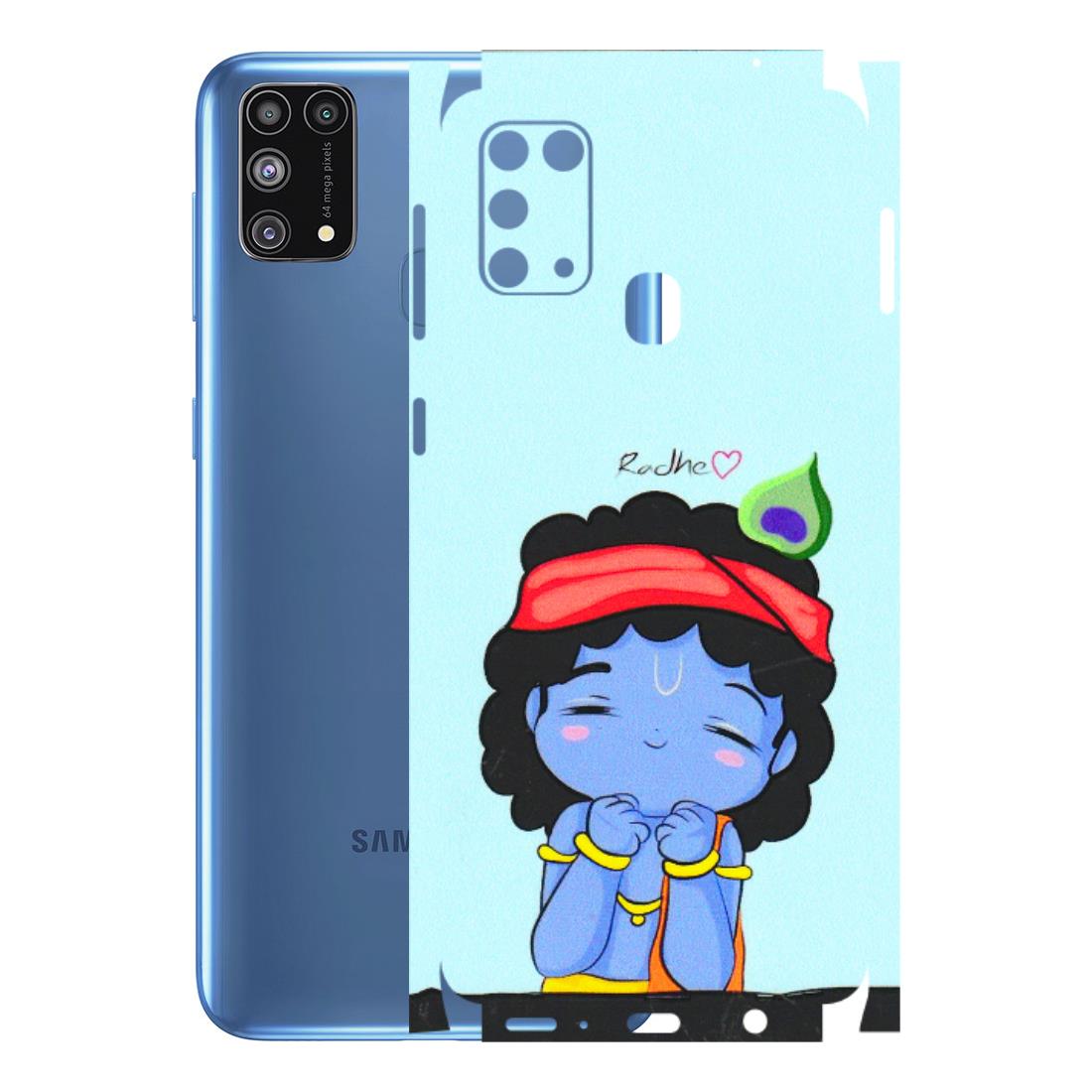 Samsung M/F/Note/Flip and C Phone Skins (All Models) - Radhe Radhe Cute Toon - 3D Embossed Finish (L-05) Samsung Galaxy M31