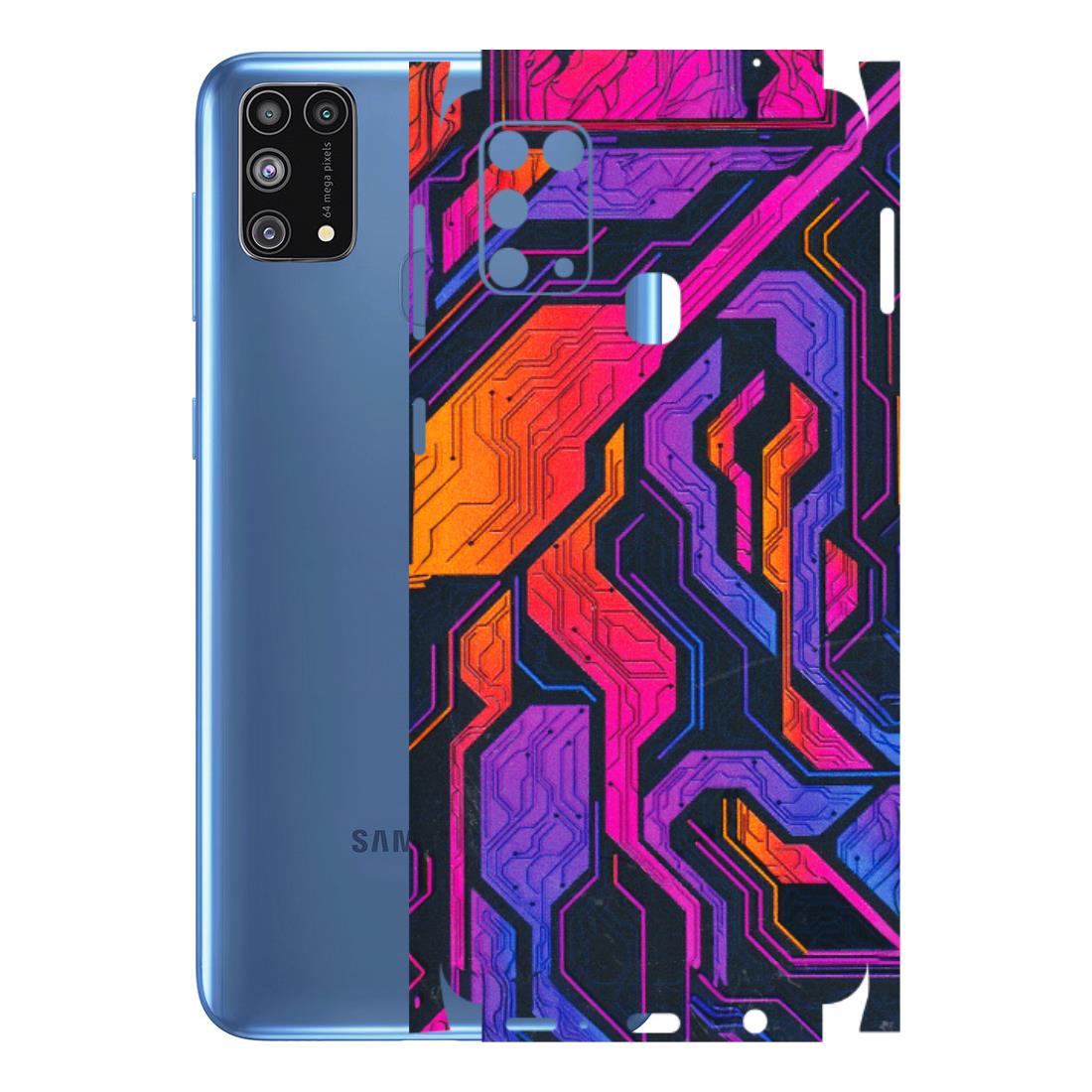 Samsung M/F/Note/Flip and C Phone Skins (All Models) - Tech Circuits Futuristic - 3D Embossed Finish (L-07) Samsung Galaxy M31