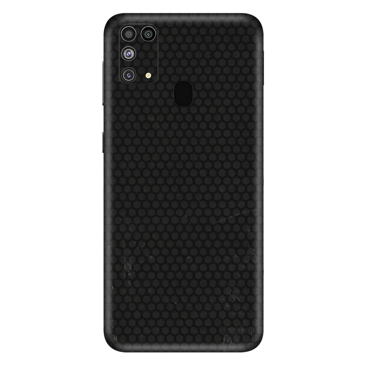 Samsung M/F/Note/Flip and C Phone Skins (All Models) - Black honeycomb - 3D Embossed Finish (L-114) Samsung Galaxy M31