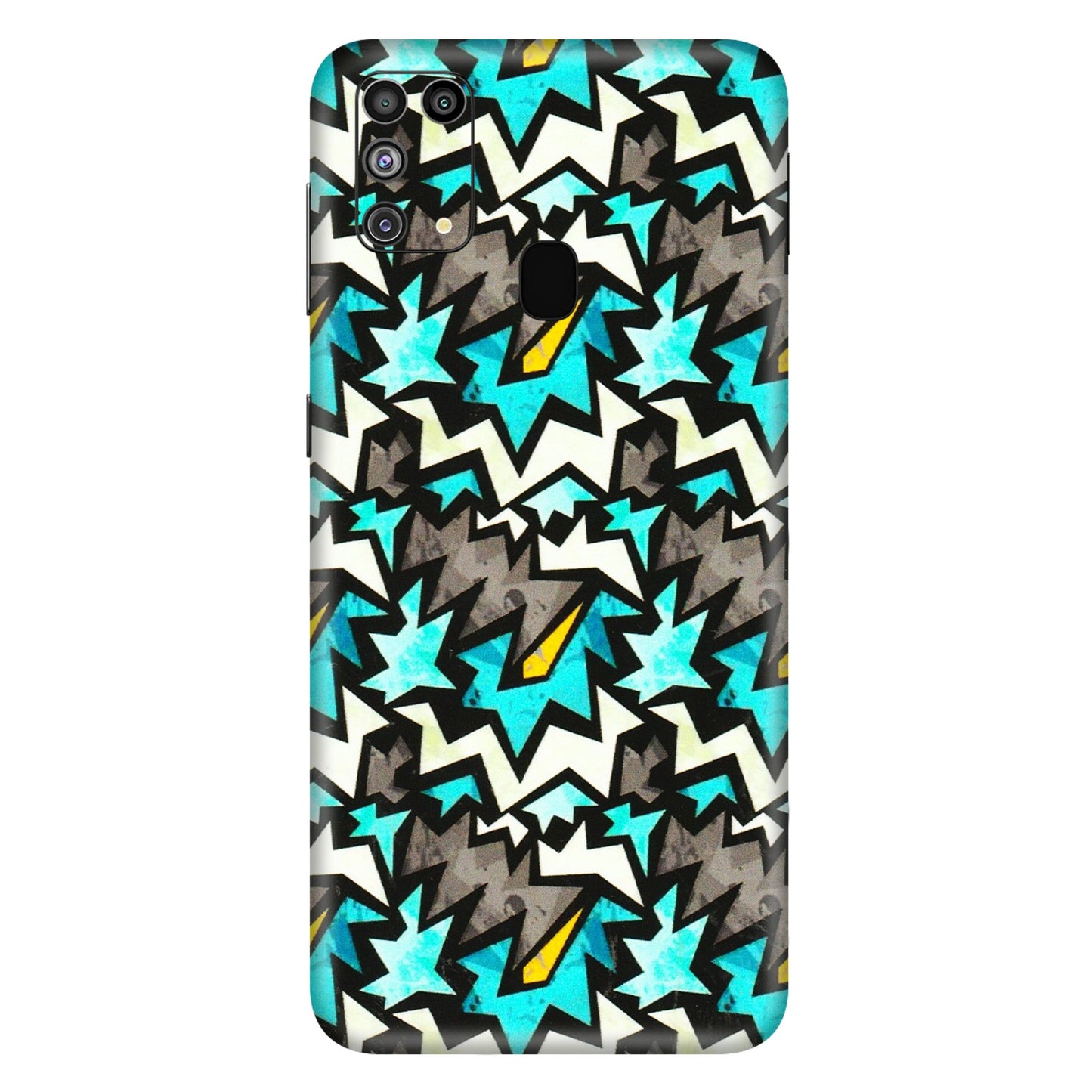 Samsung M/F/Note/Flip and C Phone Skins (All Models) - Funky Zig Zag - 3D Embossed Finish (L-223) Samsung Galaxy M31