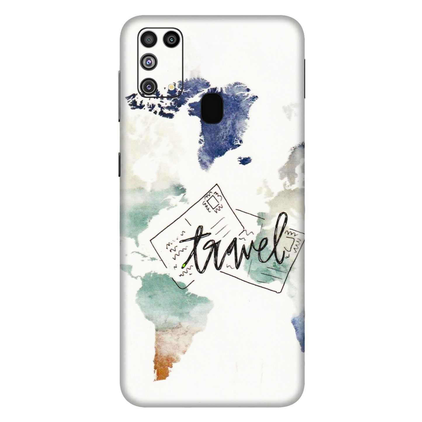 Samsung M/F/Note/Flip and C Phone Skins (All Models) - Travel The World - 3D Embossed Finish (L-232) Samsung Galaxy M31