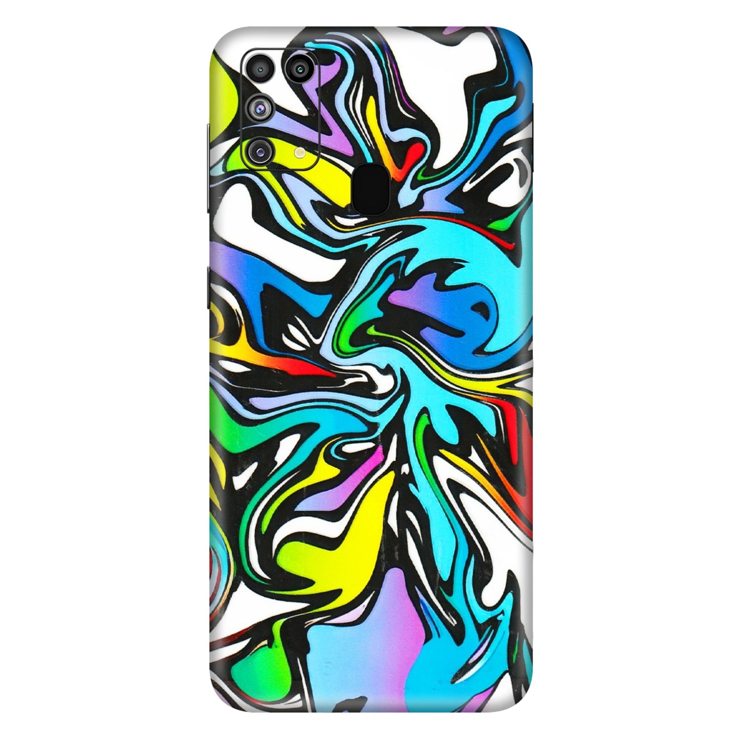 Samsung M/F/Note/Flip and C Phone Skins (All Models) - Abstract Colour Paints - 3D Embossed Finish (L-271) Samsung Galaxy M31