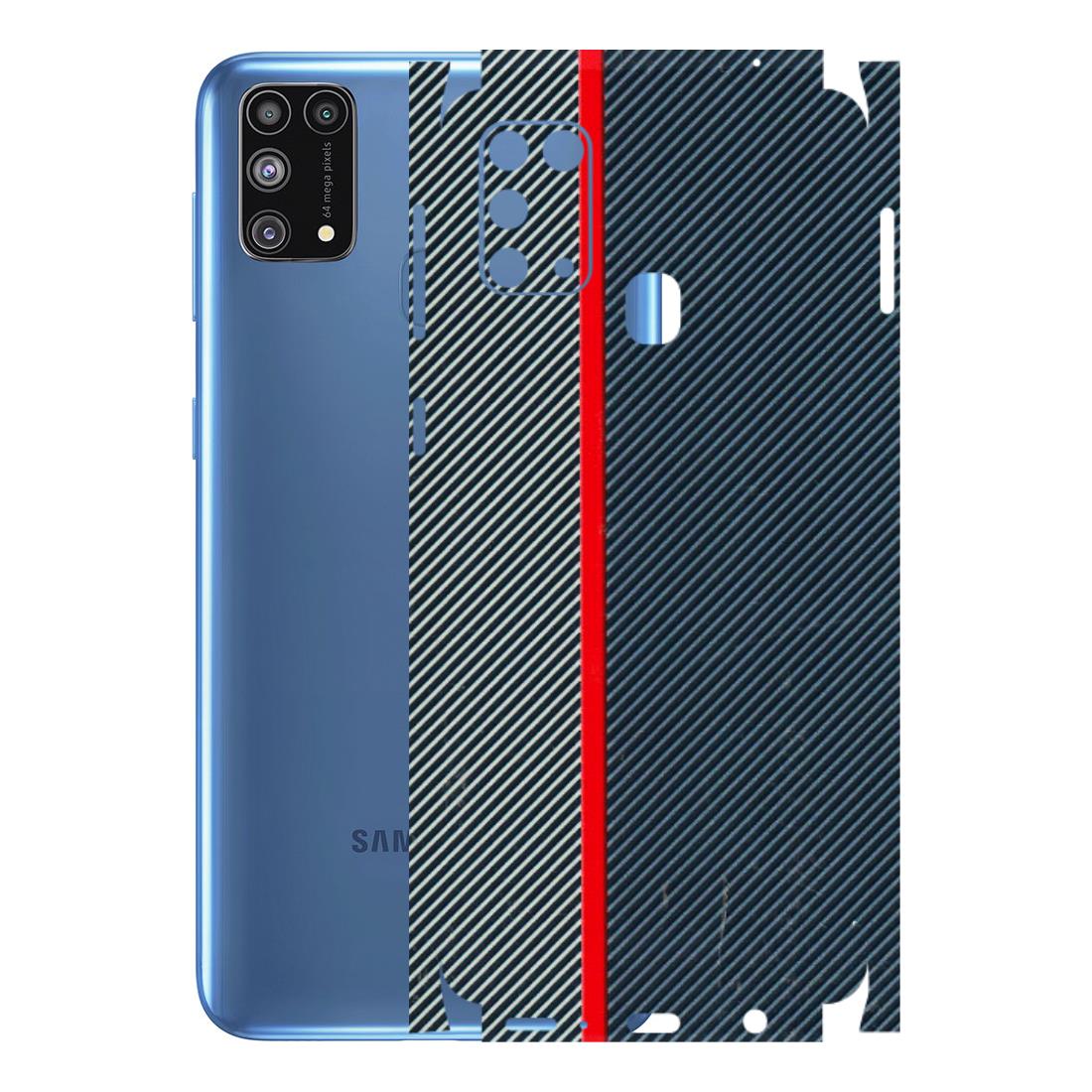 Samsung M/F/Note/Flip and C Phone Skins (All Models) - Blue Sober Lines - 3D Embossed Finish (L-305) Samsung Galaxy M31