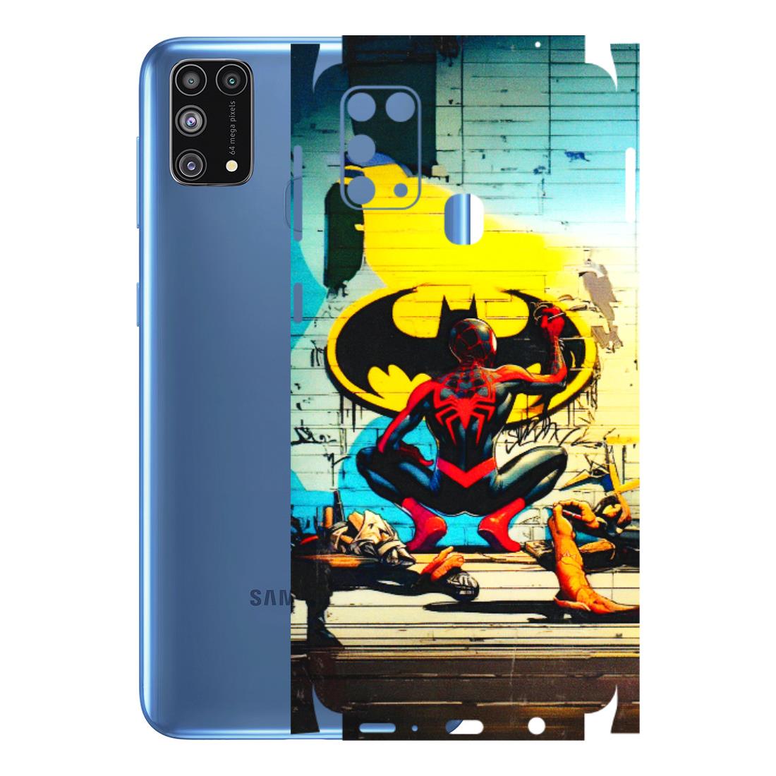 Samsung M/F/Note/Flip and C Phone Skins (All Models) - New Spiderman Bat Logo - 3D Embossed Finish (L-309) Samsung Galaxy M31