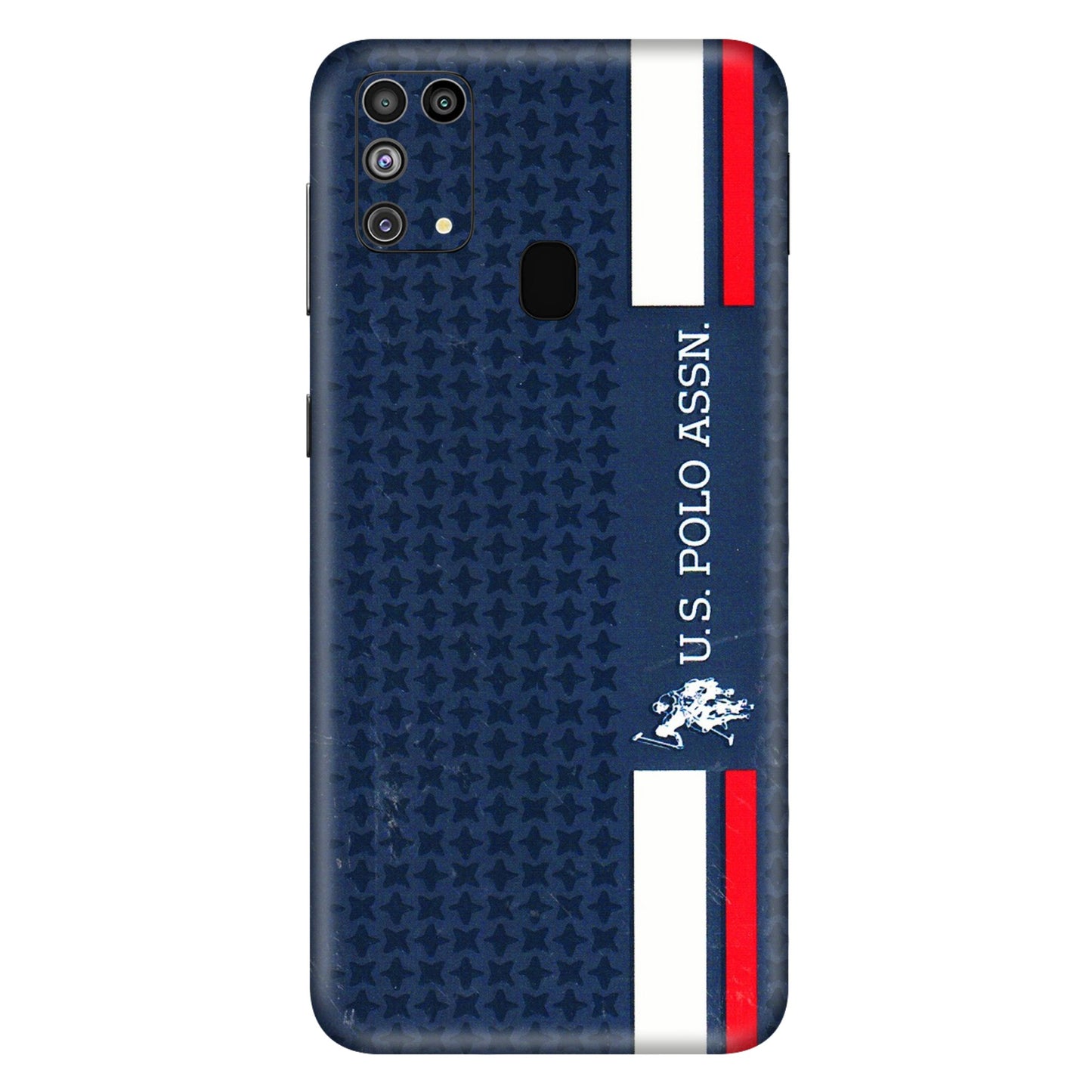 Samsung M/F/Note/Flip and C Phone Skins (All Models) - US POLO Designer Brand - 3D Embossed Finish (L-65) Samsung Galaxy M31
