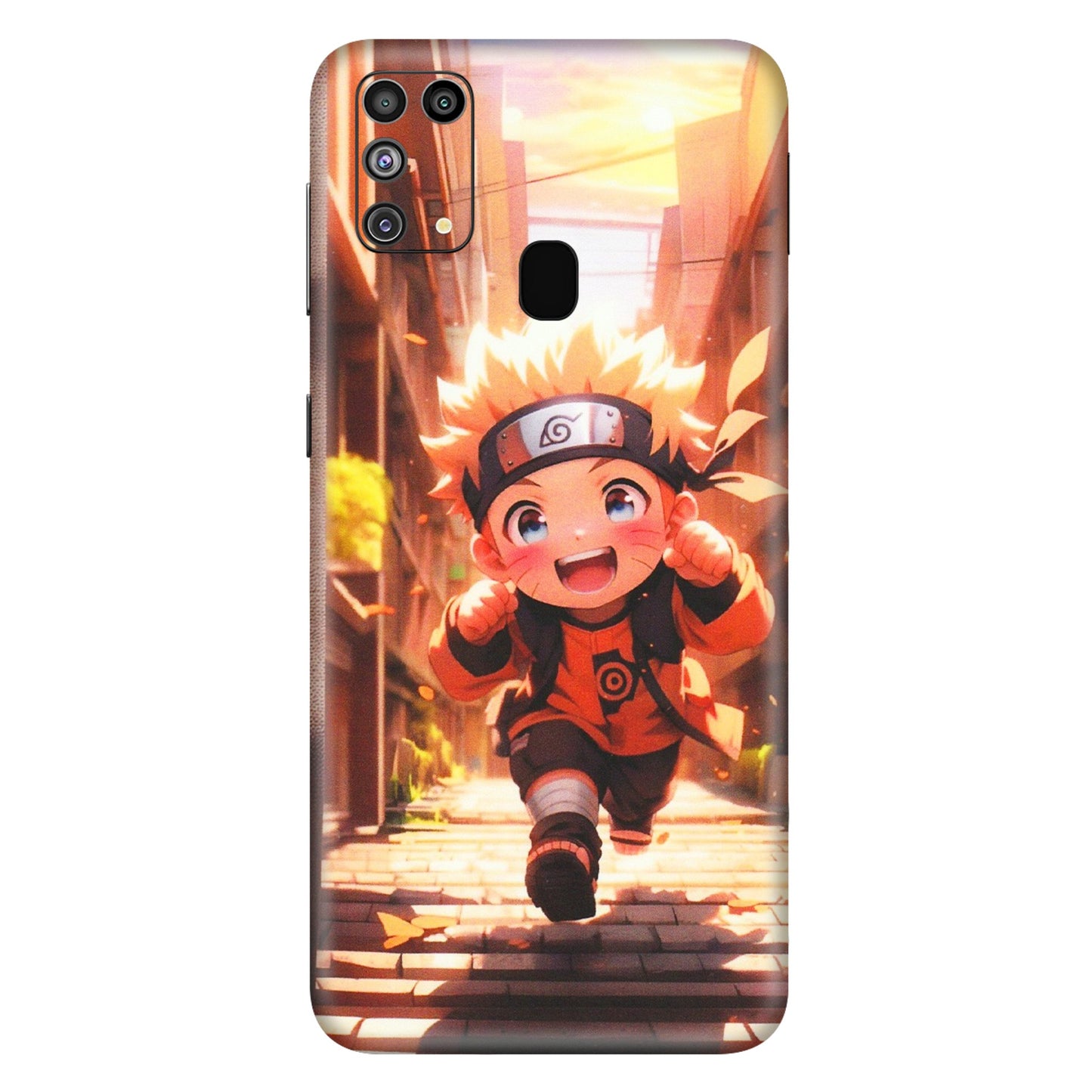 Samsung M/F/Note/Flip and C Phone Skins (All Models) - Naruto Cute Toon Running - Matte Finish (M-04) Samsung Galaxy M31