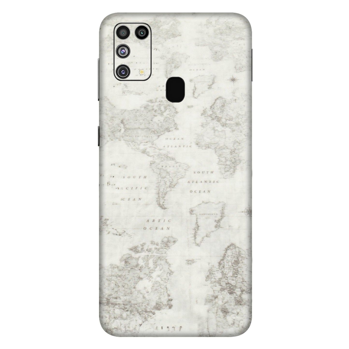 Samsung M/F/Note/Flip and C Phone Skins (All Models) - World Travel Map - Transparent Finish (T-04) Samsung Galaxy M31
