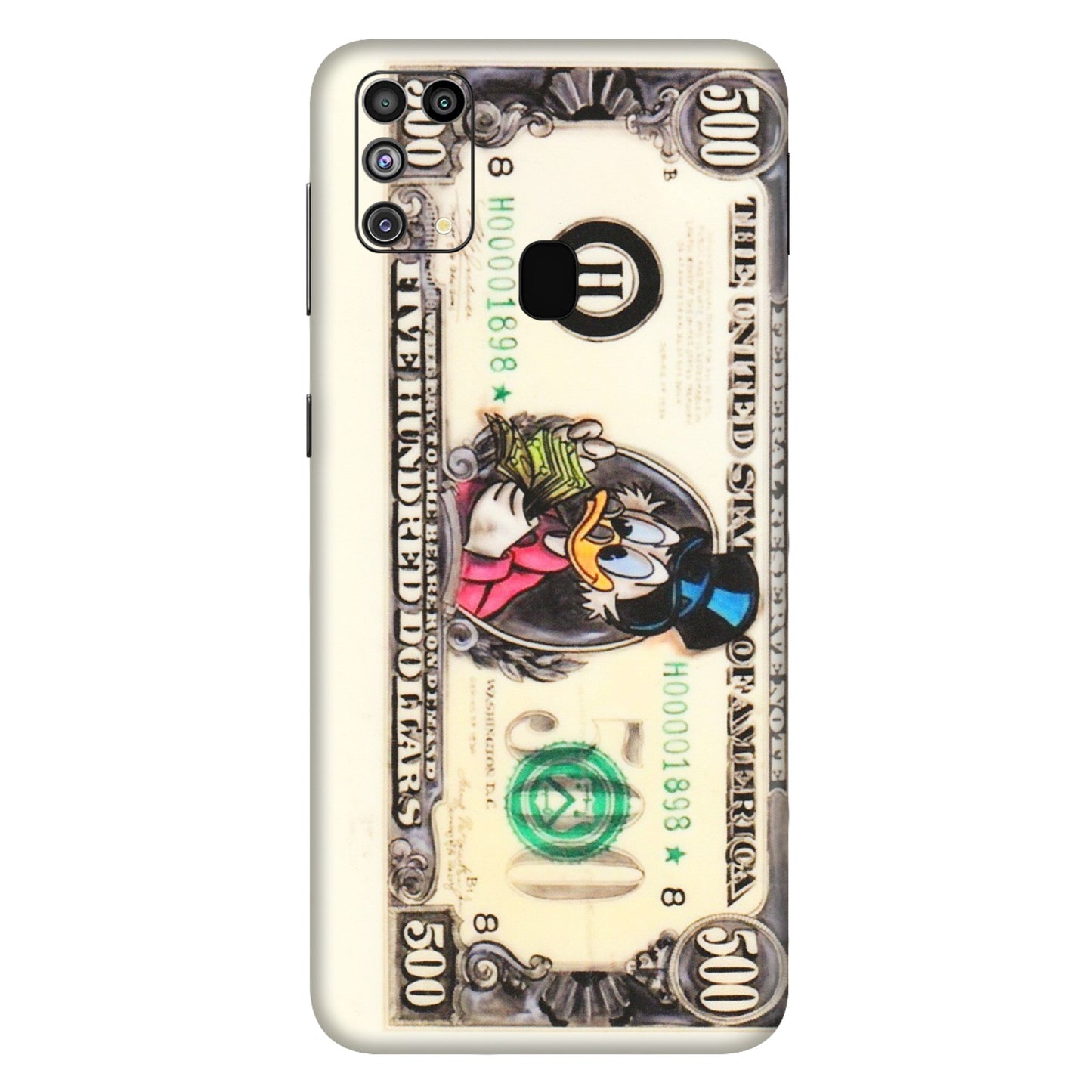 Samsung M/F/Note/Flip and C Phone Skins (All Models) - Five Hundred Dollar Duck - Transparent Finish (T-15) Samsung Galaxy M31
