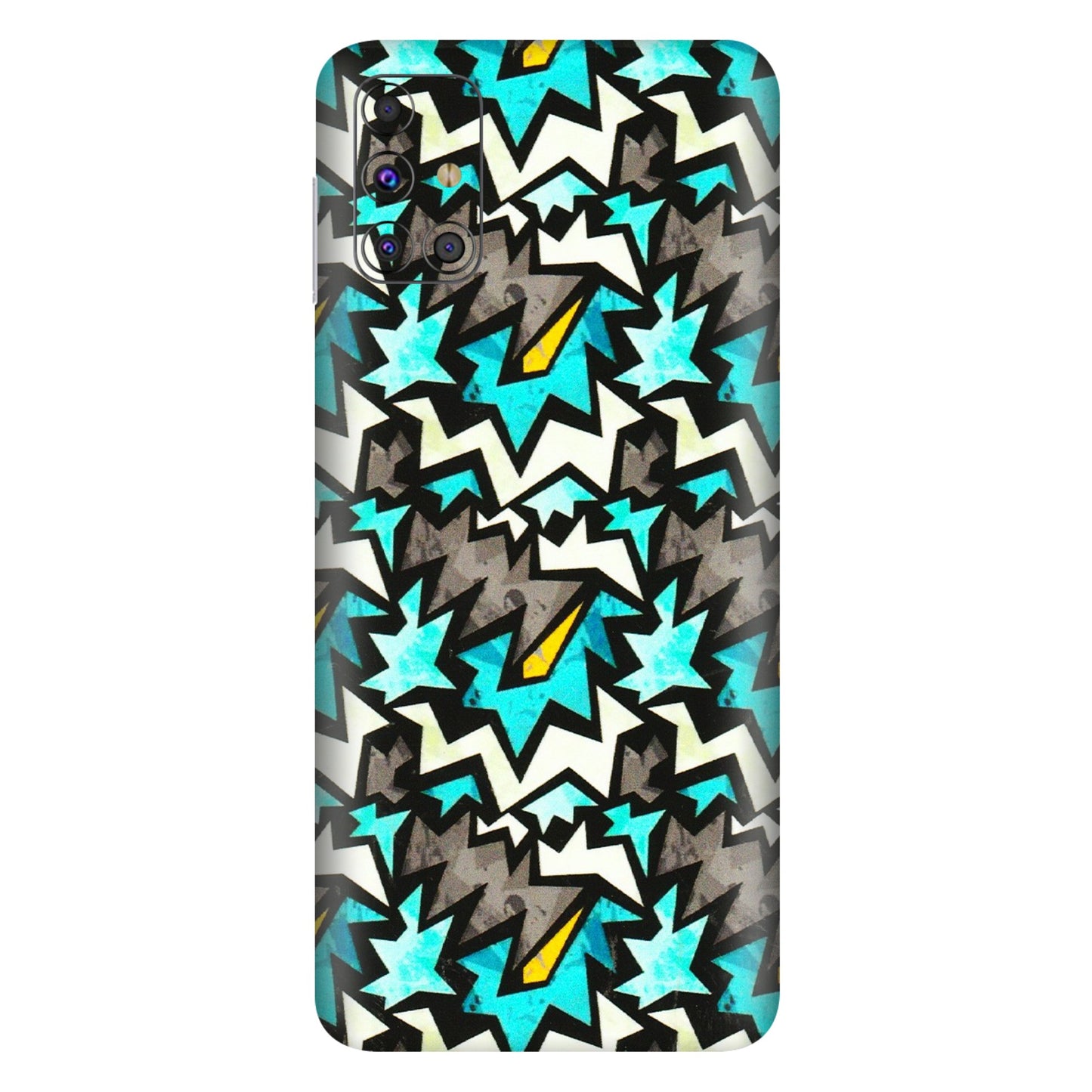 Samsung M/F/Note/Flip and C Phone Skins (All Models) - Funky Zig Zag - 3D Embossed Finish (L-223) Samsung Galaxy M31s