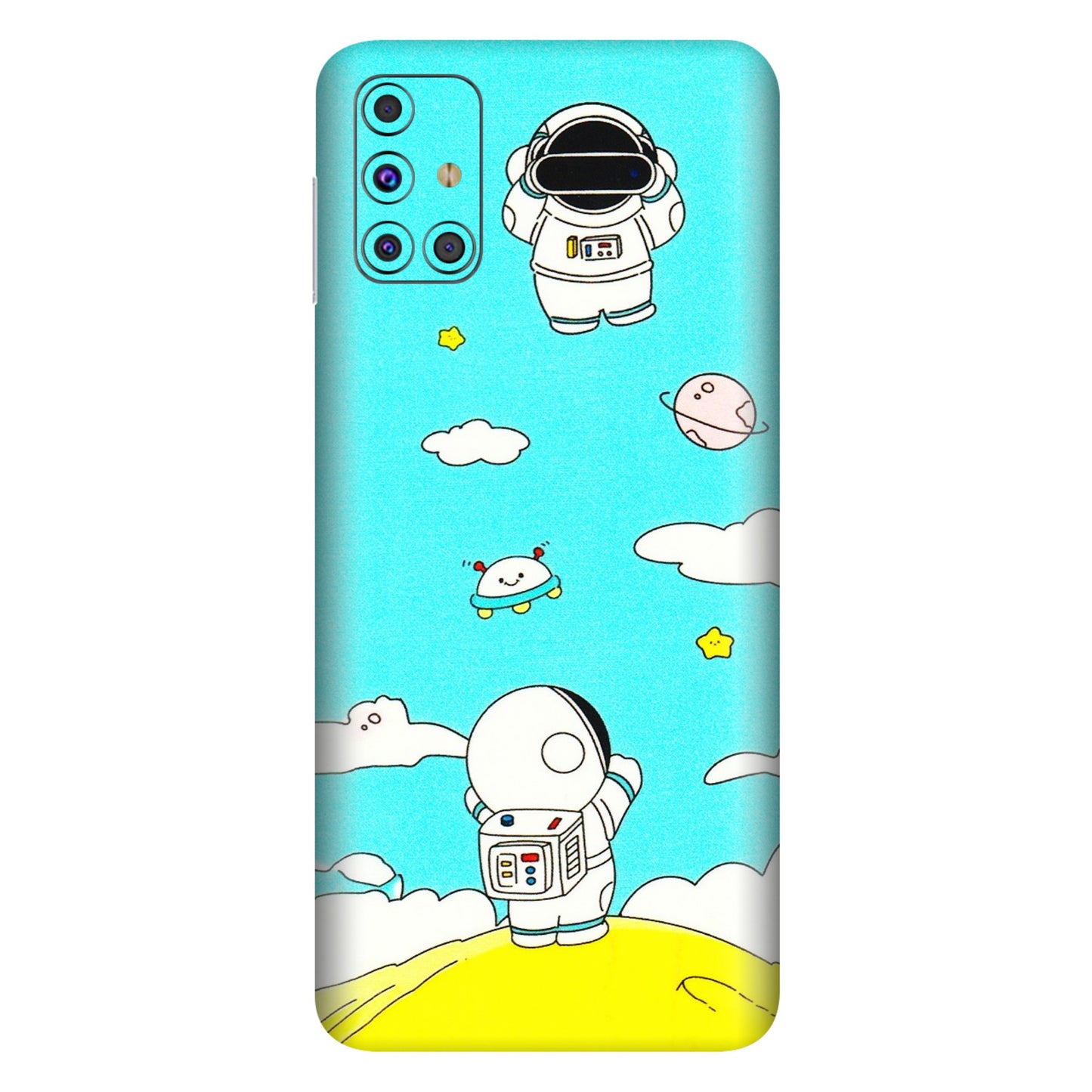 Samsung M/F/Note/Flip and C Phone Skins (All Models) - Blue Skies Astro Float - 3D Embossed Finish (L-230) Samsung Galaxy M31s