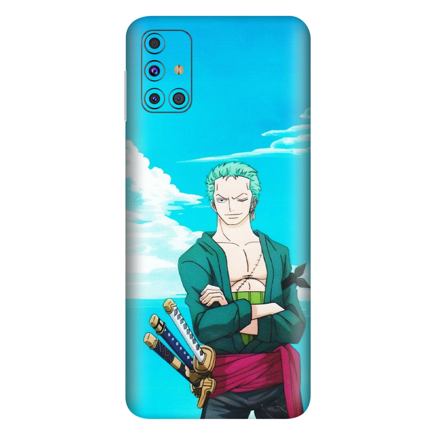 Samsung M/F/Note/Flip and C Phone Skins (All Models) - Cool Swordman Zoro Anime - Matte Finish (M-143) Samsung Galaxy M31s