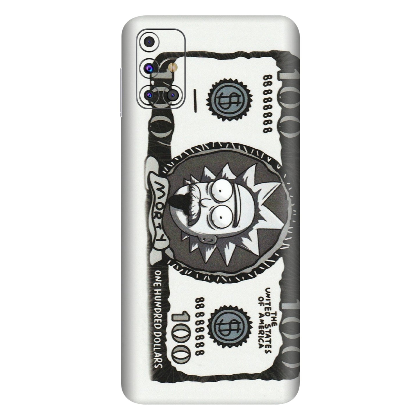 Samsung M/F/Note/Flip and C Phone Skins (All Models) - Rick And Morty Hundred Dollar Anime - Matte Finish (M-161) Samsung Galaxy M31s