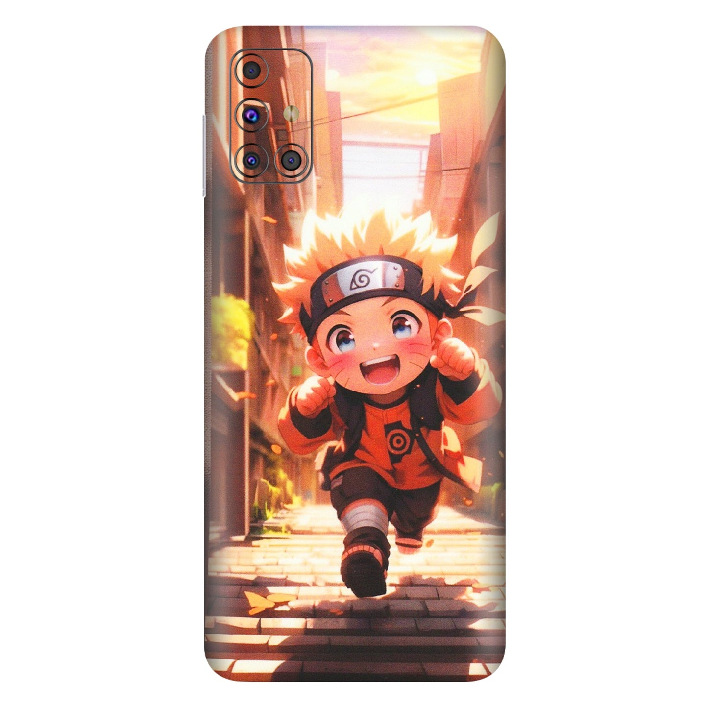 Samsung M/F/Note/Flip and C Phone Skins (All Models) - Naruto Cute Toon Running - Matte Finish (M-04) Samsung Galaxy M31s