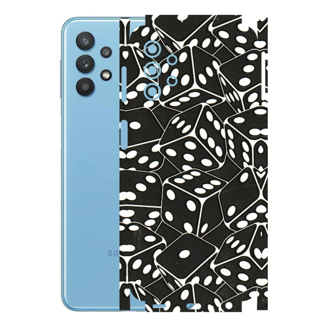 Samsung M/F/Note/Flip and C Phone Skins (All Models) - Big Black Dices - 3D Embossed Finish (L-106) Samsung Galaxy M32 (5G)