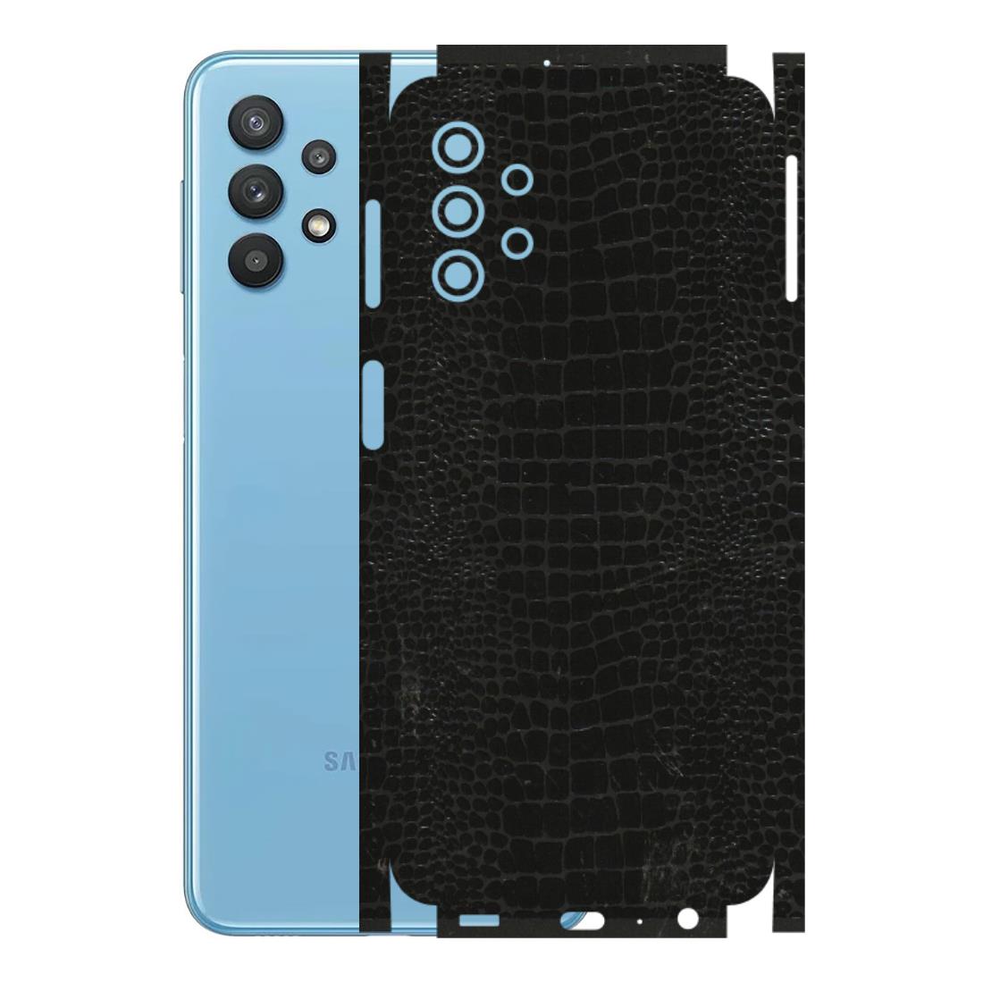Samsung M/F/Note/Flip and C Phone Skins (All Models) - Snake Leather Black - 3D Embossed Finish (L-107) Samsung Galaxy M32 (5G)