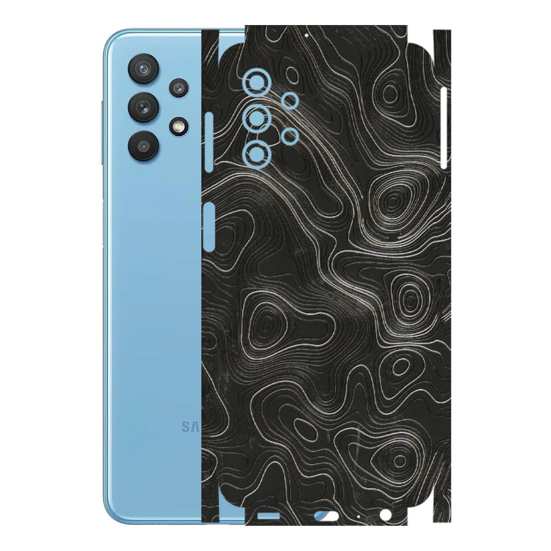 Samsung M/F/Note/Flip and C Phone Skins (All Models) - Abstract White Line Map - 3D Embossed Finish (L-269) Samsung Galaxy M32 (5G)