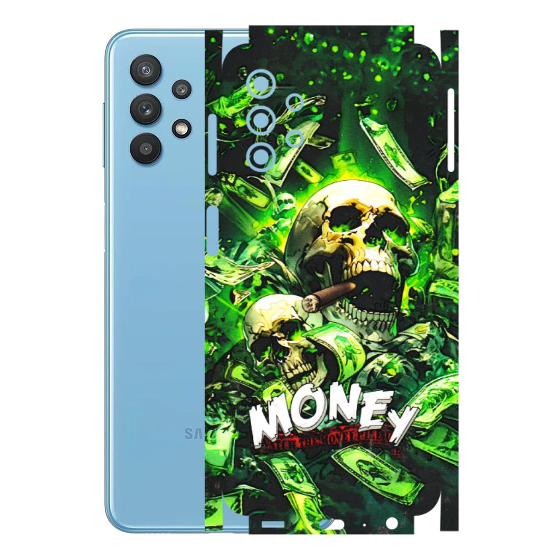 Samsung M/F/Note/Flip and C Phone Skins (All Models) - Skull Money - 3D Embossed Finish (L-303) Samsung Galaxy M32 (5G)
