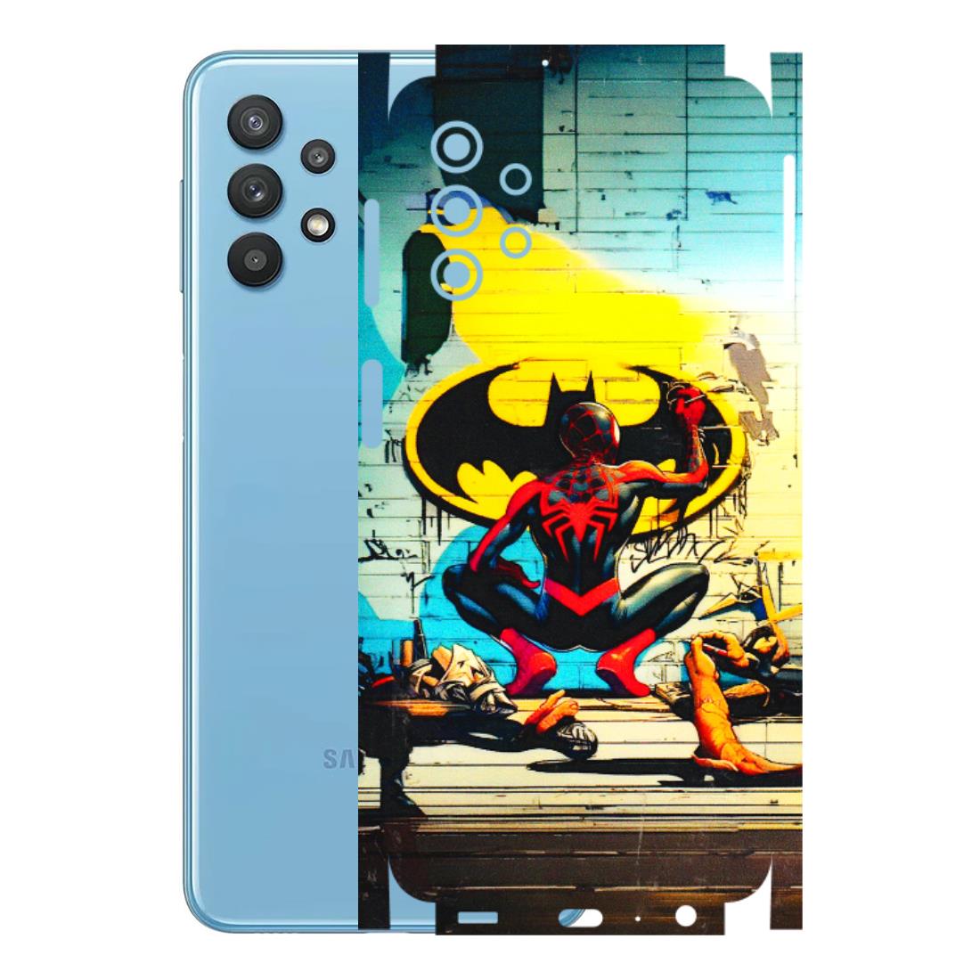 Samsung M/F/Note/Flip and C Phone Skins (All Models) - New Spiderman Bat Logo - 3D Embossed Finish (L-309) Samsung Galaxy M32 (5G)