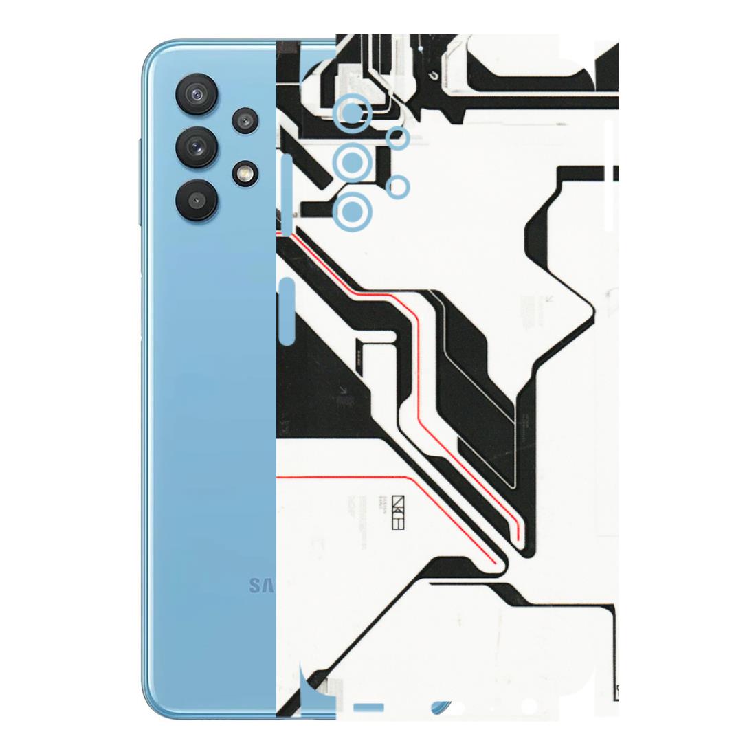 Samsung M/F/Note/Flip and C Phone Skins (All Models) - White Techy Logo - 3D Embossed Finish (L-312) Samsung Galaxy M32 (5G)