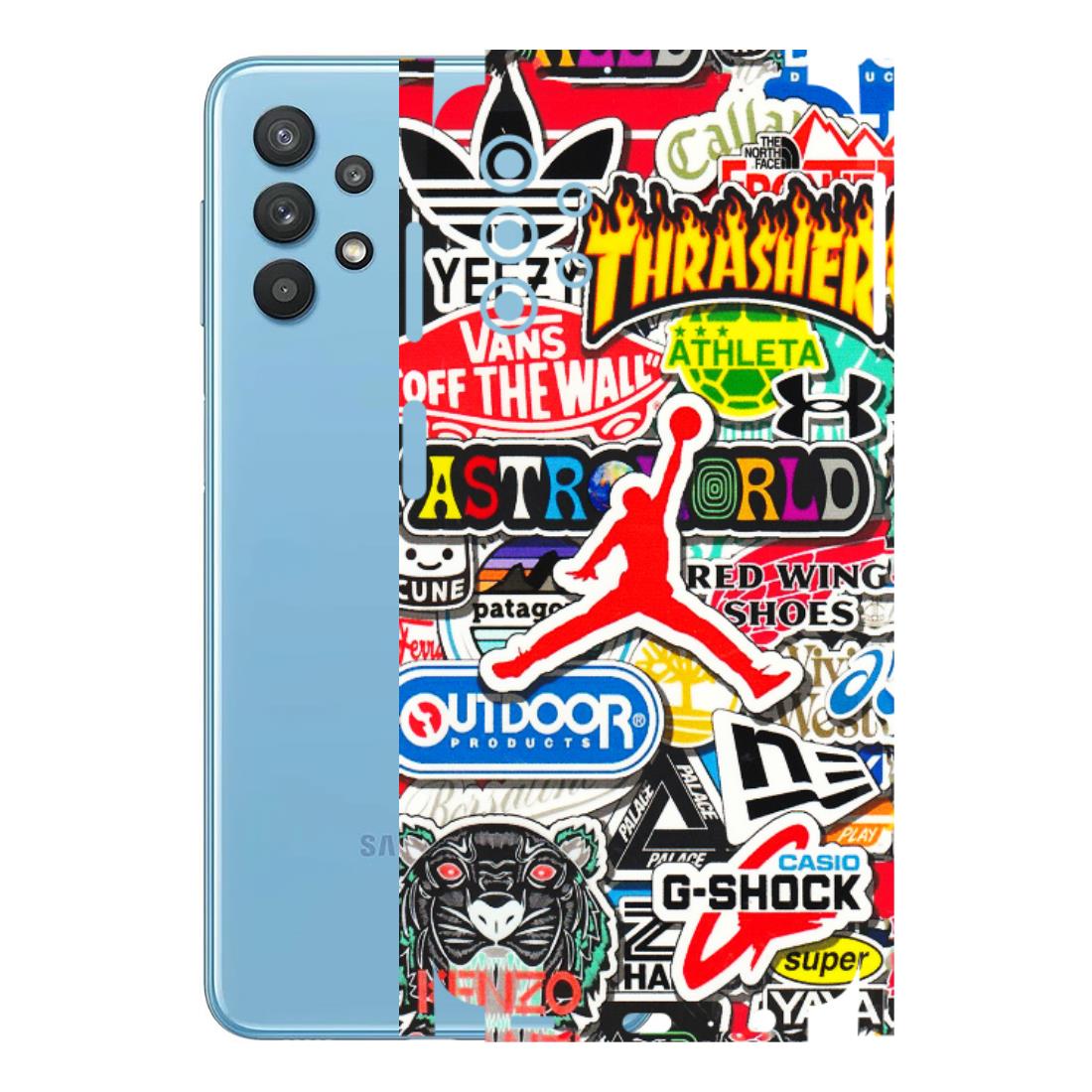 Samsung M/F/Note/Flip and C Phone Skins (All Models) - Multi Brands Sticker Graffiti - 3D Embossed Finish (L-37) Samsung Galaxy M32 (5G)