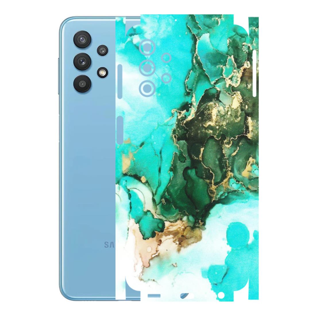 Samsung M/F/Note/Flip and C Phone Skins (All Models) - The Blue Gold Marble - Matte Finish (M-124) Samsung Galaxy M32 (5G)