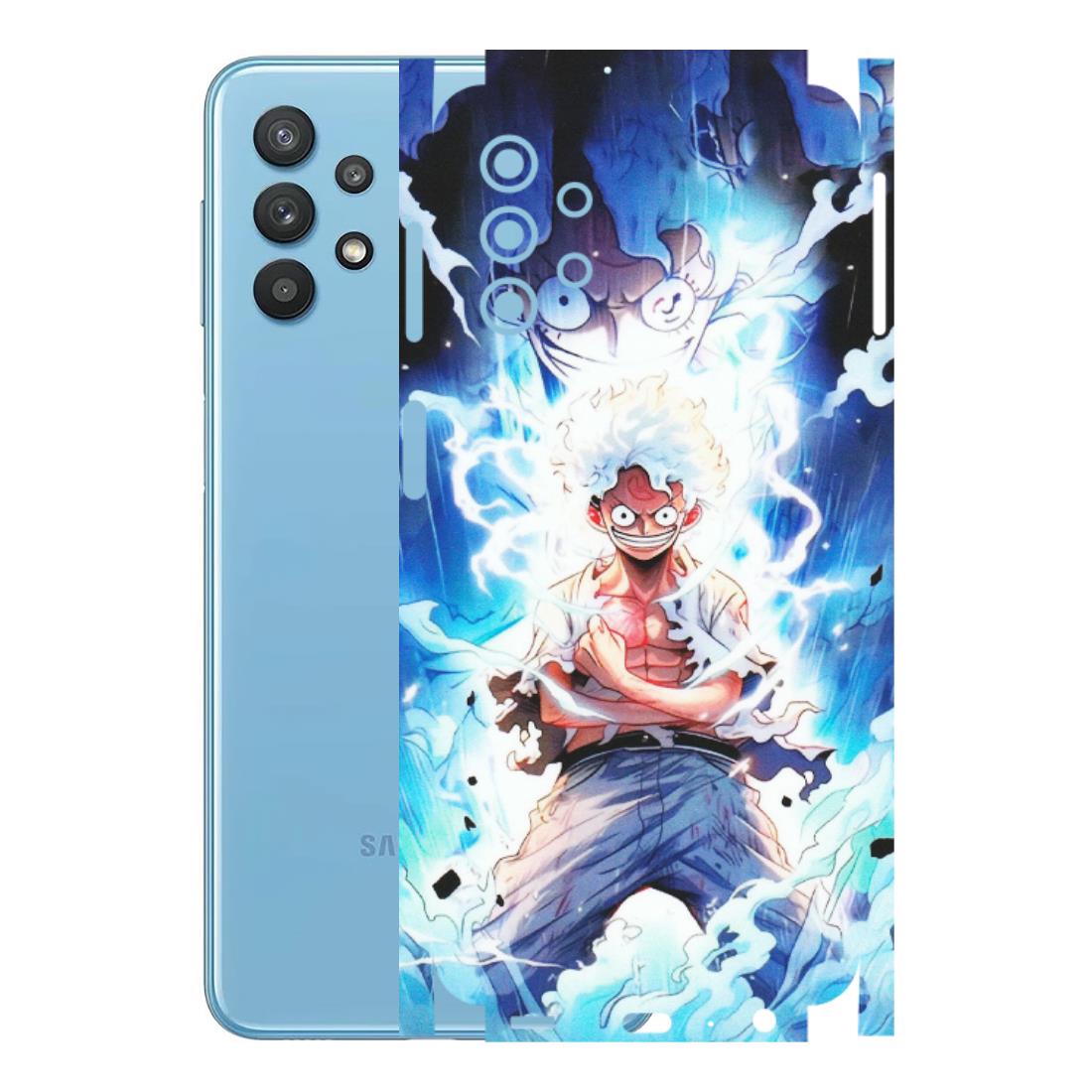 Samsung M/F/Note/Flip and C Phone Skins (All Models) - Blue Thunder Luffy Anime - Matte Finish (M-132) Samsung Galaxy M32 (5G)