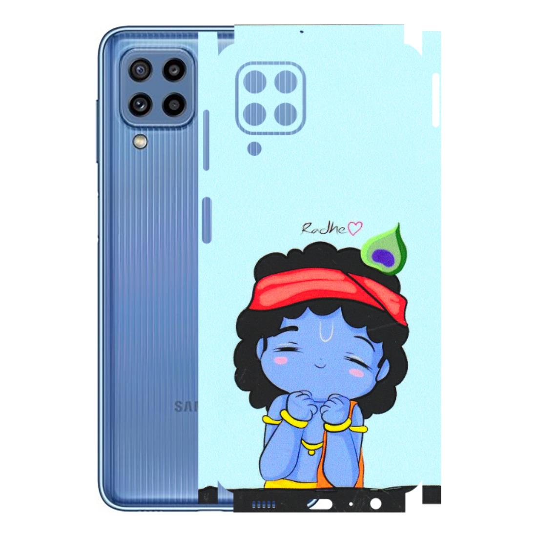 Samsung M/F/Note/Flip and C Phone Skins (All Models) - Radhe Radhe Cute Toon - 3D Embossed Finish (L-05) Samsung Galaxy M32
