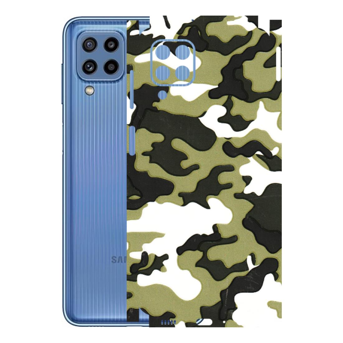 Samsung M/F/Note/Flip and C Phone Skins (All Models) - Camouflages White And Green - 3D Embossed Finish (L-243) Samsung Galaxy M32