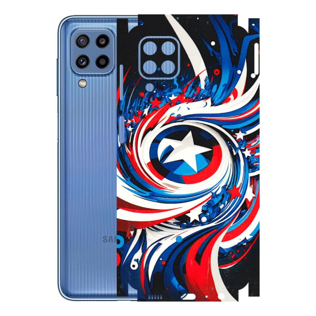Samsung M/F/Note/Flip and C Phone Skins (All Models) - Captain America Logo - 3D Embossed Finish (L-307) Samsung Galaxy M32