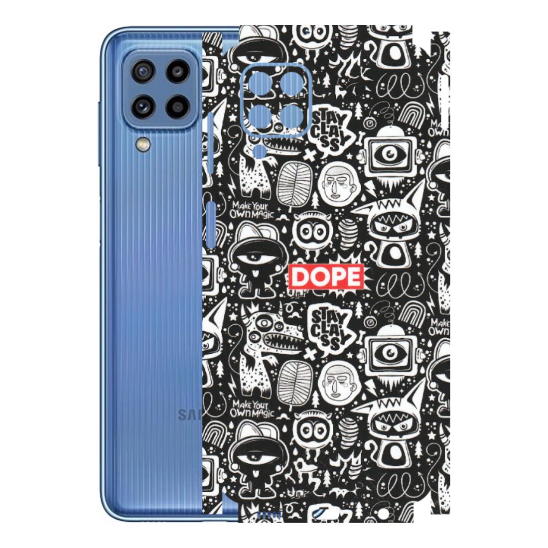 Samsung M/F/Note/Flip and C Phone Skins (All Models) - Dope Stay Classy Black Doodles - Matte Finish (M-126) Samsung Galaxy M32