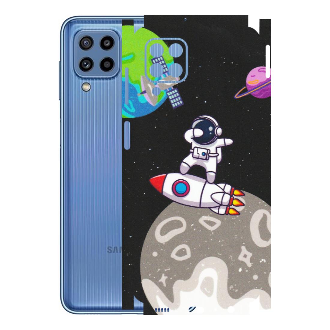 Samsung M/F/Note/Flip and C Phone Skins (All Models) - Astronaut Vibing Toon Running - Matte Finish (M-39) Samsung Galaxy M32
