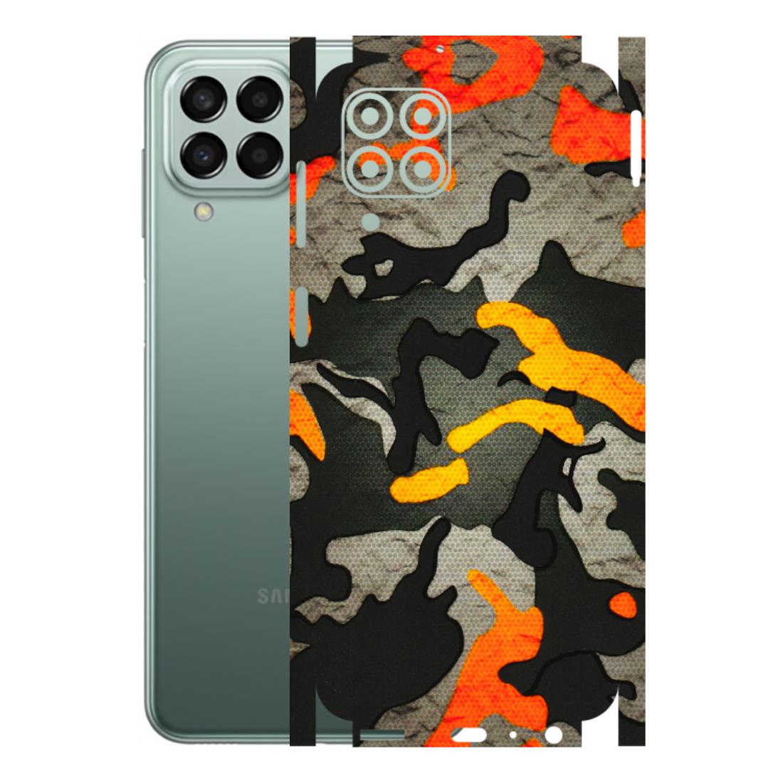 Samsung M/F/Note/Flip and C Phone Skins (All Models) - Orange Camouflage - 3D Embossed Finish (L-204) Samsung Galaxy M33 (5G)