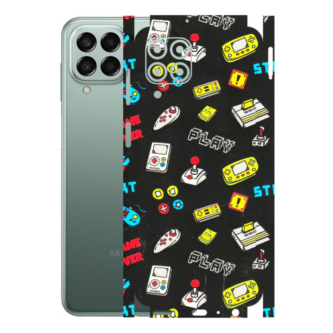 Samsung M/F/Note/Flip and C Phone Skins (All Models) - Gaming Doodles - 3D Embossed Finish (L-224) Samsung Galaxy M33 (5G)