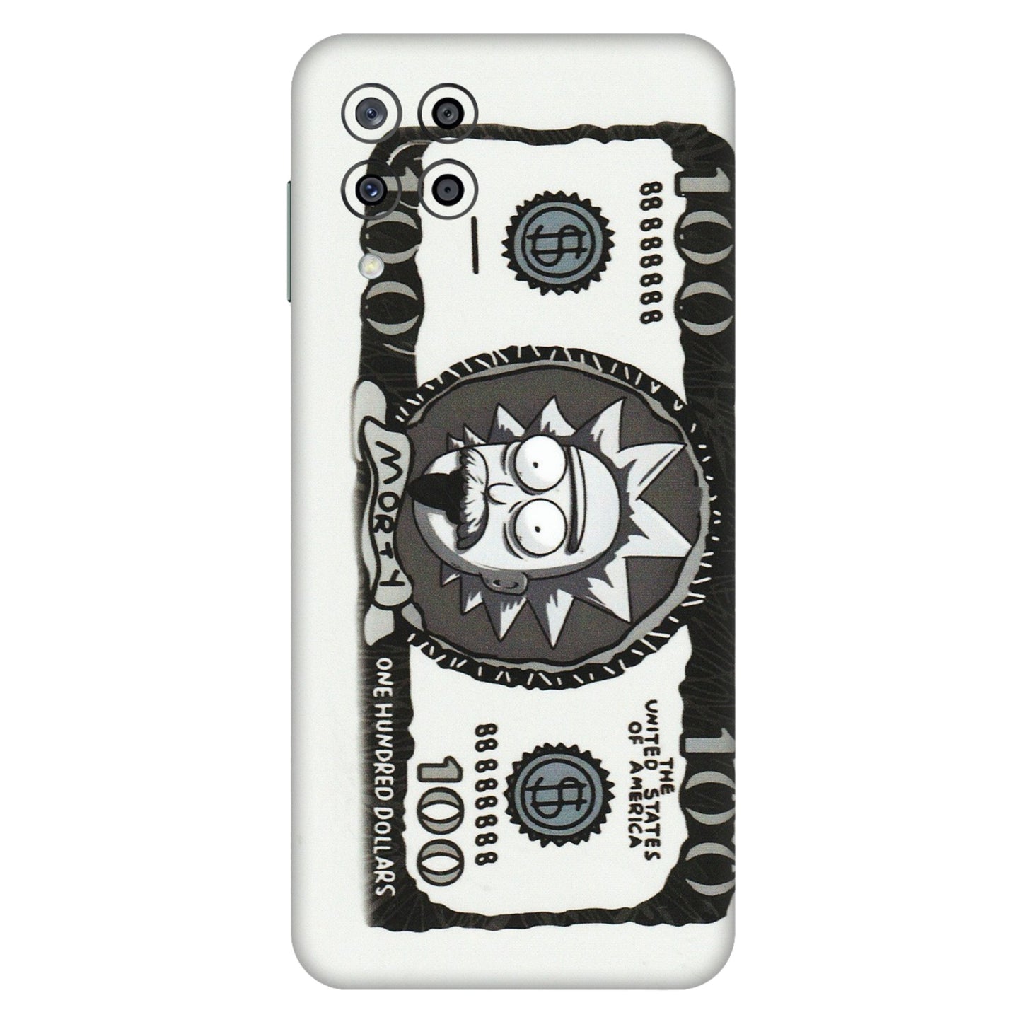 Samsung M/F/Note/Flip and C Phone Skins (All Models) - Rick And Morty Hundred Dollar Anime - Matte Finish (M-161) Samsung Galaxy M33 (5G)