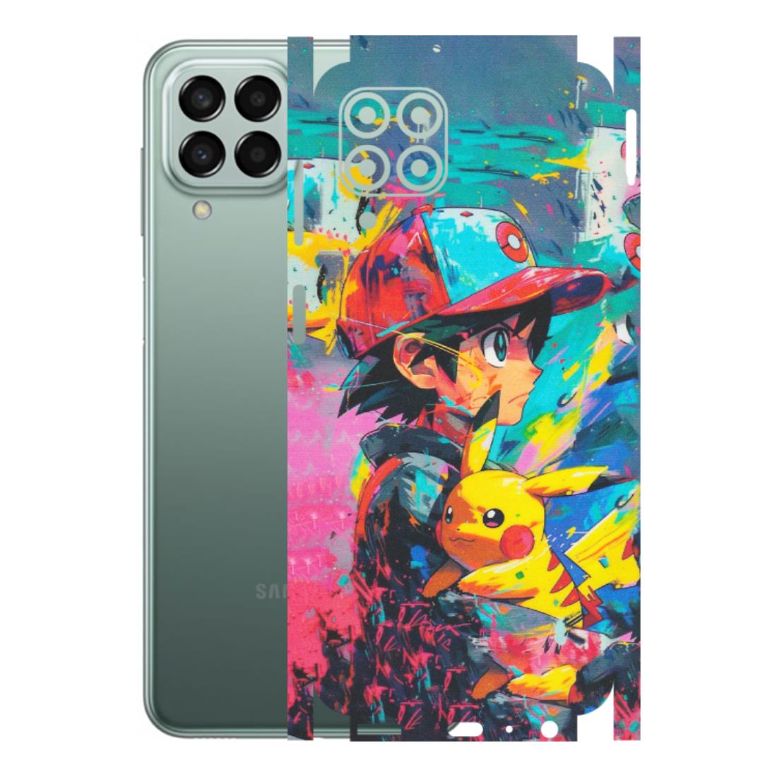 Samsung M/F/Note/Flip and C Phone Skins (All Models) - Ash & Pikachu - Matte Finish (M-26) Samsung Galaxy M33 (5G)