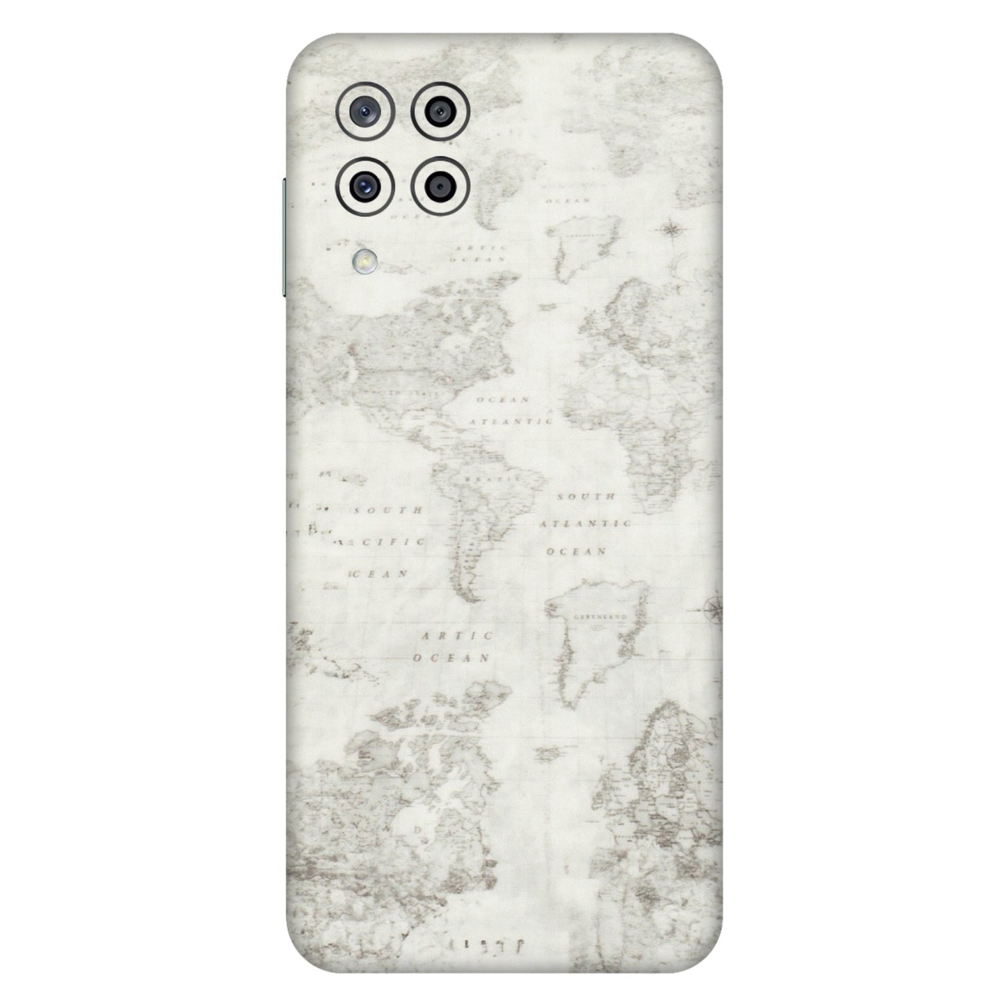 Samsung M/F/Note/Flip and C Phone Skins (All Models) - World Travel Map - Transparent Finish (T-04) Samsung Galaxy M33 (5G)