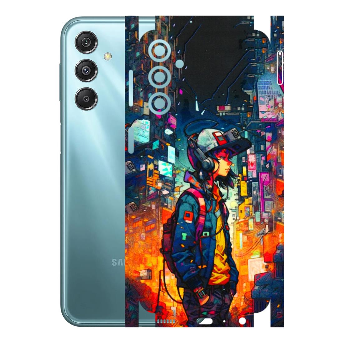 Samsung M/F/Note/Flip and C Phone Skins (All Models) - Street Anime Guy - 3D Embossed Finish (L-158) Samsung Galaxy M34 (5G)