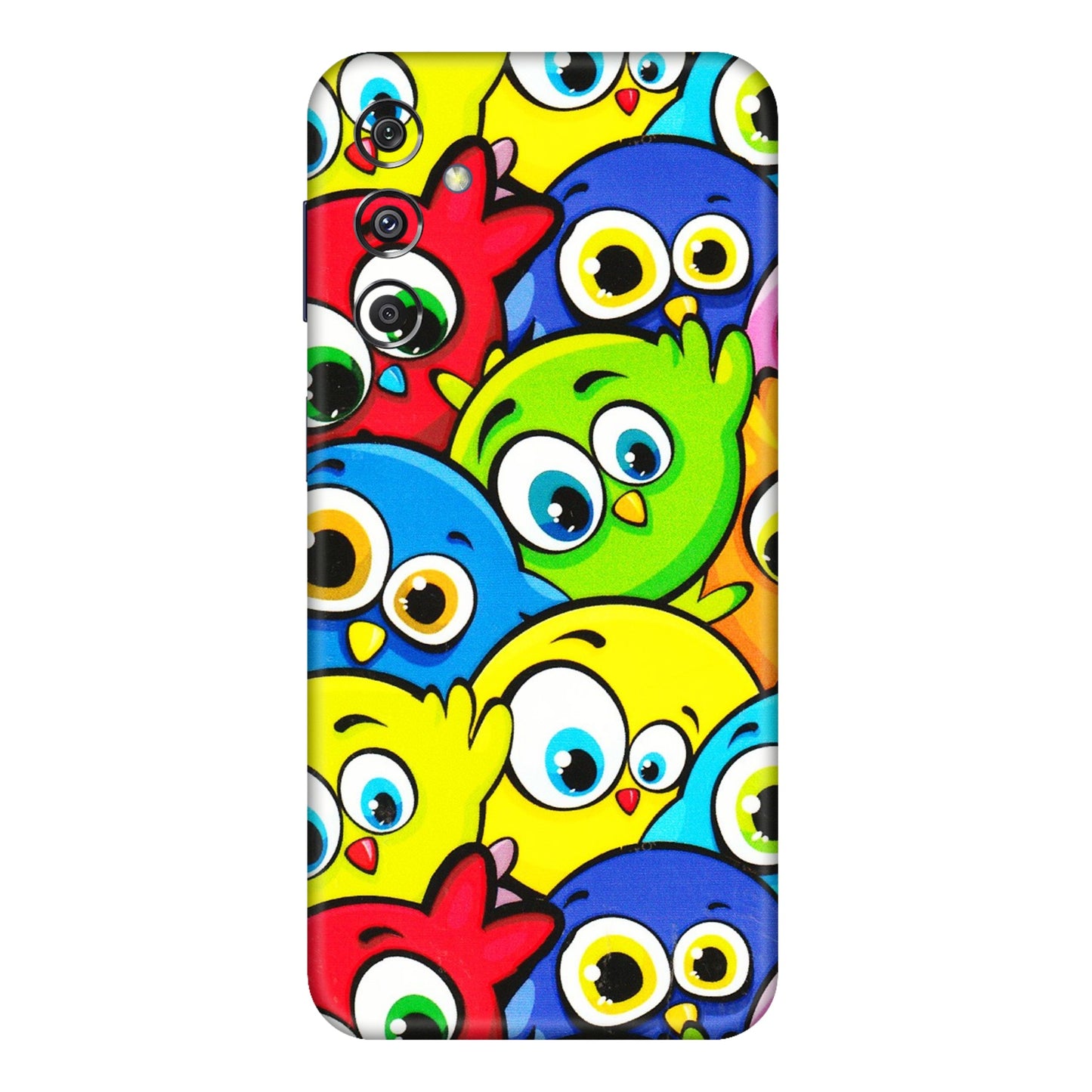 Samsung M/F/Note/Flip and C Phone Skins (All Models) - Cute Fluffy Birds - 3D Embossed Finish (L-213) Samsung Galaxy M34 (5G)