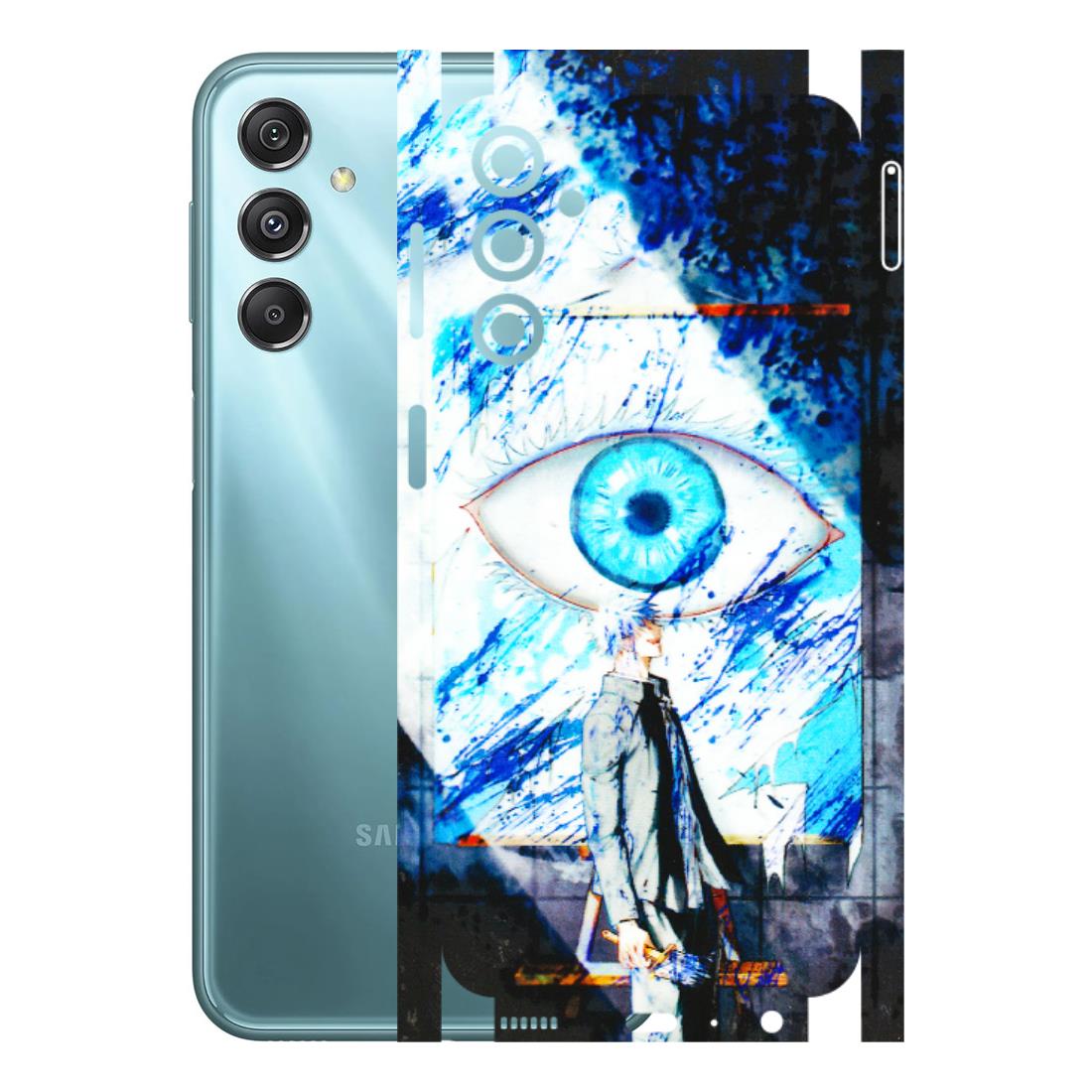 Samsung M/F/Note/Flip and C Phone Skins (All Models) - Gojo Satoru evil eye - 3D Embossed Finish (L-239) Samsung Galaxy M34 (5G)