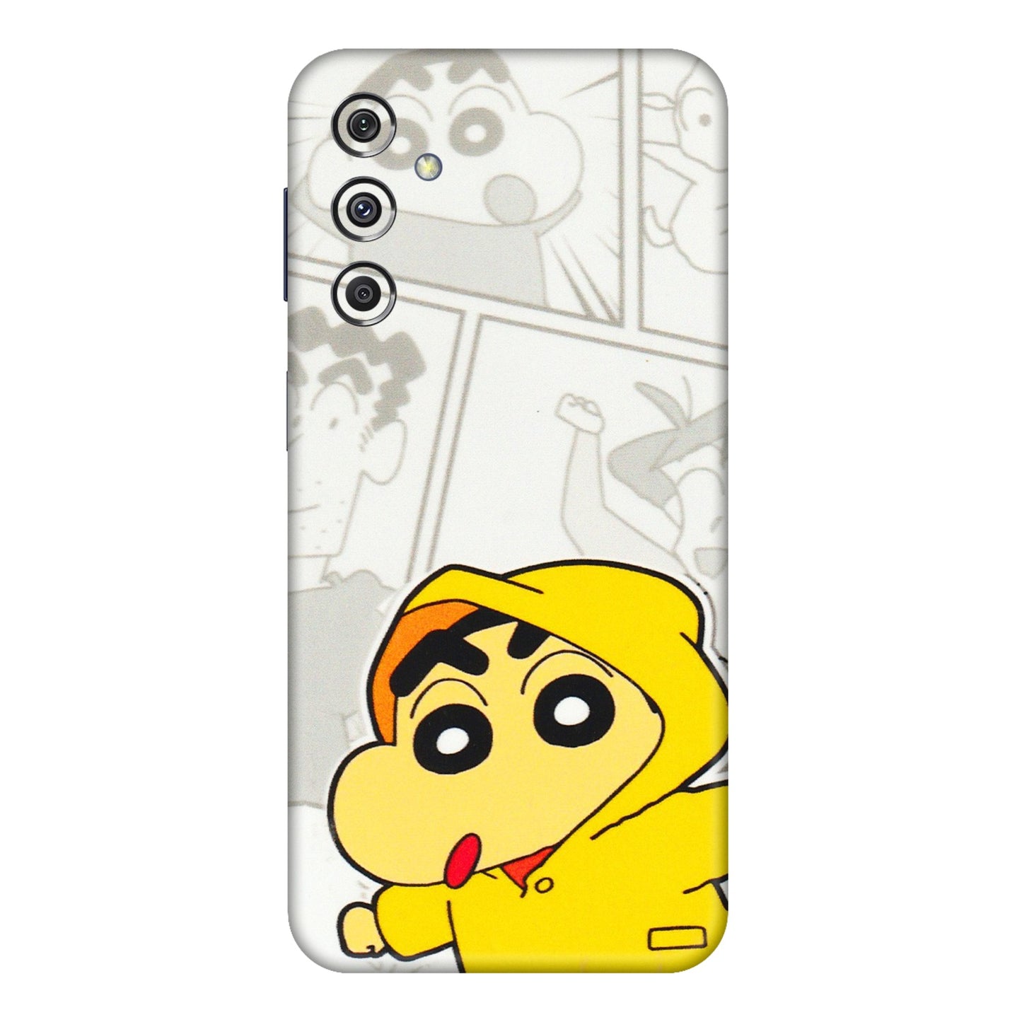 Samsung M/F/Note/Flip and C Phone Skins (All Models) - Yellow Shinchan Comic - 3D Embossed Finish (L-246) Samsung Galaxy M34 (5G)