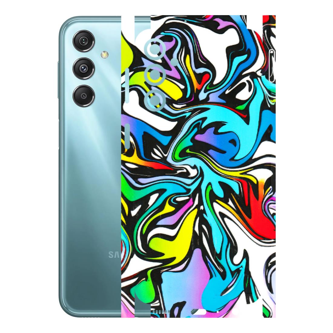 Samsung M/F/Note/Flip and C Phone Skins (All Models) - Abstract Colour Paints - 3D Embossed Finish (L-271) Samsung Galaxy M34 (5G)